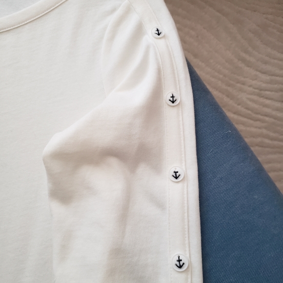 Talbots White Long Sleeve Top - Picture 3 of 3